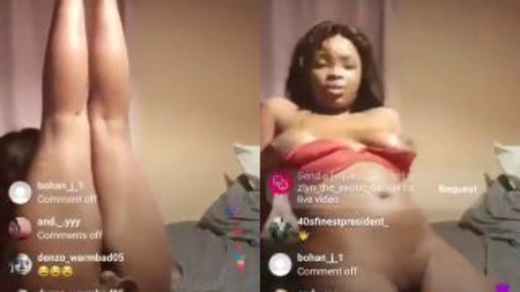 Tazzlyn The Exotic Dancer Masturbating On Instagram Live Using Dildo