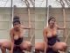 Adventurous Mzansi Baddie Riding Her Man's Dick Outside Close To The Fence