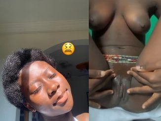 Another Nude Video Of Ghanian Tiktoker "Efia Fryday" Rubbing Her Pussy With Oil