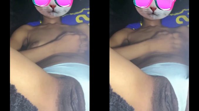 Horny Slim Naija Girl On Buzzcast Live Creams As She Rubs Her Pussy On The Live Show