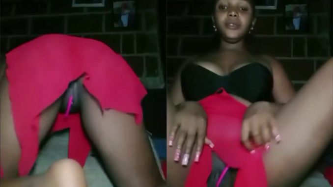 Naija Girl On Revealing Gown Flashes Her Pussy Multiple Times On Tango Live Show