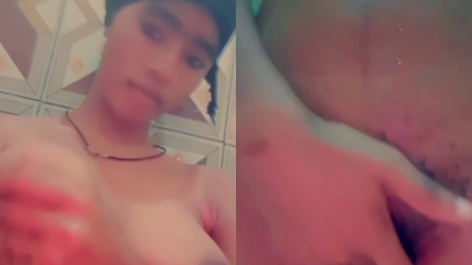 Somali Girl Squeezing Her Big Boobs And Fingering Her Pussy