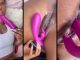 Upclose Video Of A Baddie Fucking Her Pussy With A Clitoris Vibrating Dildo