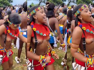 Zulu Girl Flaunting Her Boobs During Their Event