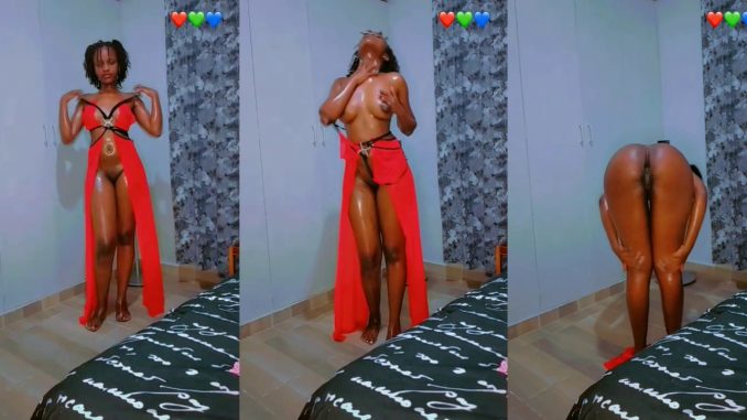 Chantelle Muli Oiled Up Her Body As She Strips While Teasing