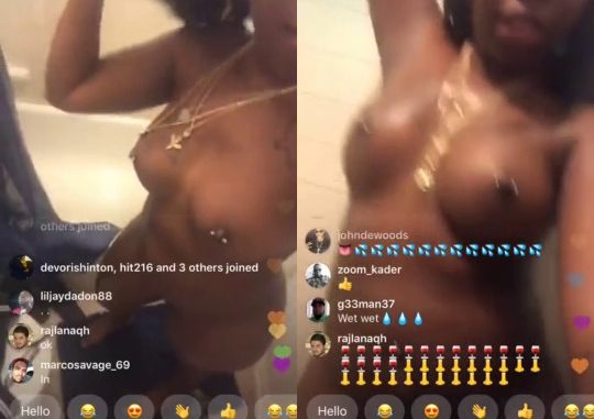 Excited Bad Bitch Goes Live On Instagram, Flaunts Boobs With Pierced Nipples As She Grinds On...