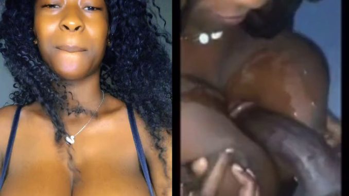 Ivory Coast Tiktoker "Poupeemimi" Fucks His Dick With Her Oiled Up Boobs