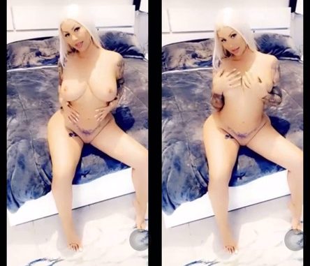 Naked Amber Rose Squeezes Her Boobs As She Teases