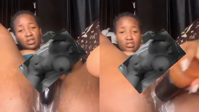 Nude Video Of Oduola Tolashe Fucking Her Pussy With A Dildo As She Creams