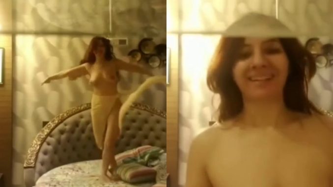 Pakistani Singer "Rabi Pirzada" Goes Nude In Her Bedroom Flaunts Her Boobs