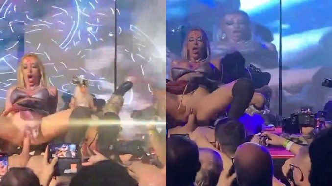 She Rides His Dick Live On Stage In Reverse Cowgirl