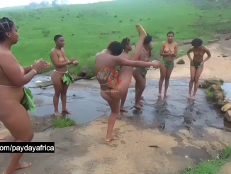 South African Girls Goes Naked Mimicking The Zulu Dance